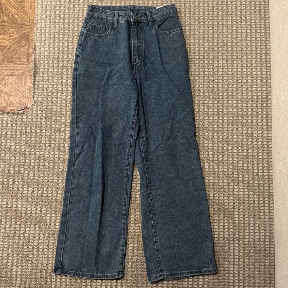 SHEIN Baggy Straight Leg Denim Jeans